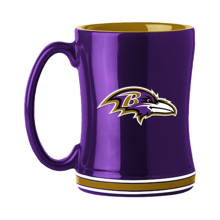 Logo Brands Baltimore Ravens 14oz Relief Mug 603-C14RM